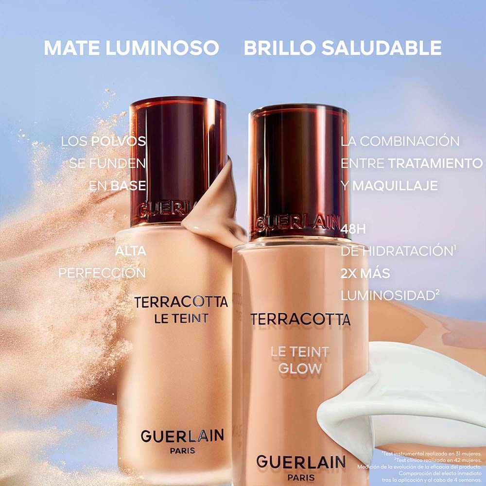 TERRACOTTA LE TEINT GLOW BASE DE MAQUILLAJE LUMINOSIDAD NATURAL LARGA DURACIÓN SIN TRANSFERENCIA (BASE DE MAQUILLAJE PARA ROSTRO)